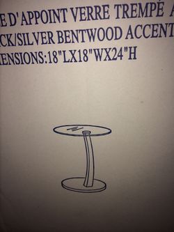 Modern floating glass top wooden end table