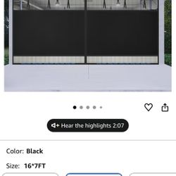 Privacy Garage Door Screen Blackout For 2 Car Garage-16x7FT Magnetic Garage Screen, 9.6LB Heavy Duty