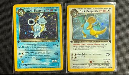 Dark blastoise Dark dragonite 1st edition holo