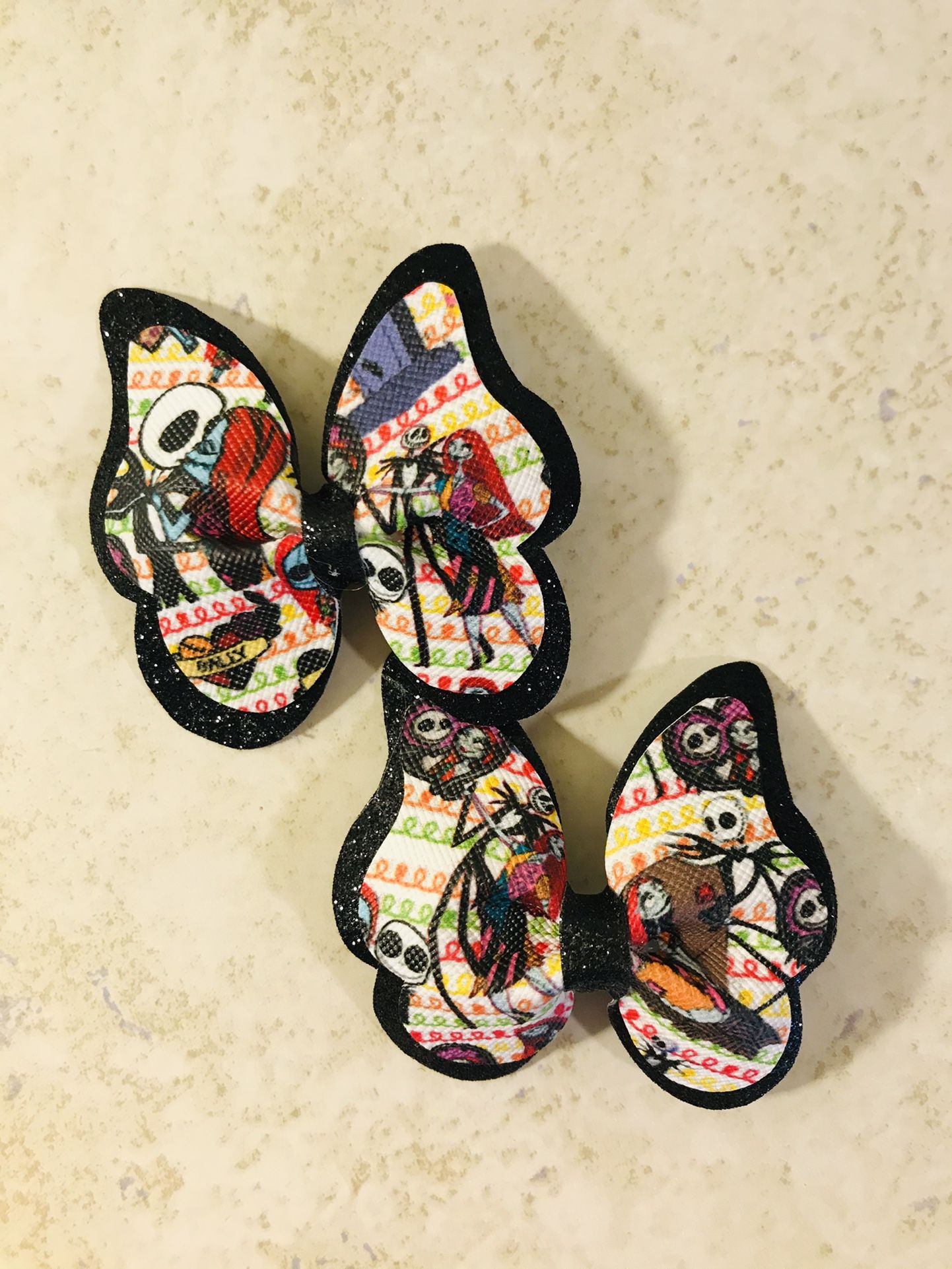 Jack & Sally Butterfly Set Of Hair Clips
