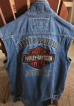 Harley Davidson  denim vest —  Medium Size
