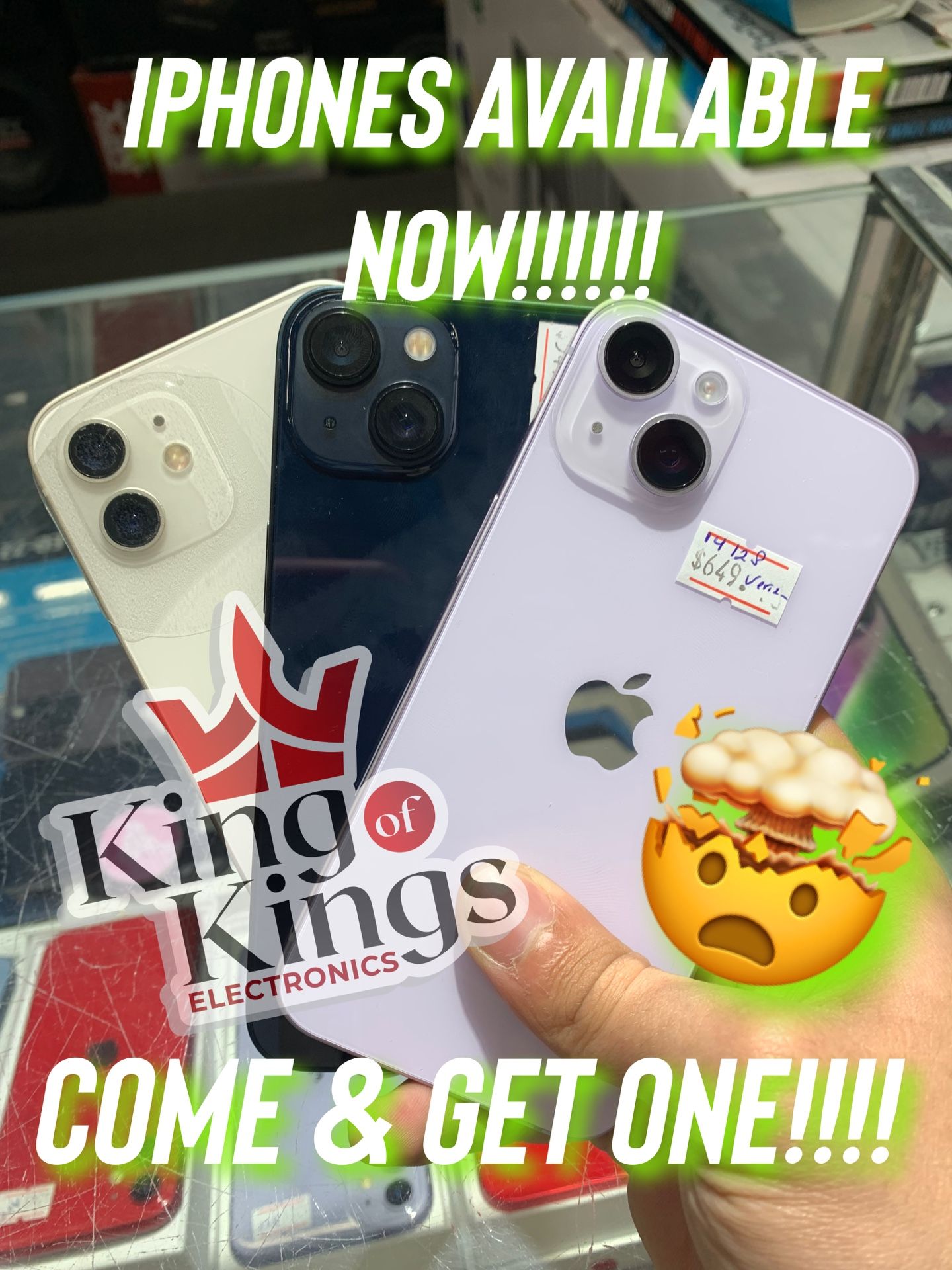 IPHONES AVAILABLE NOW!!!!!!!
