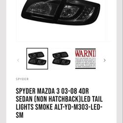 Spyder Mazda3 03-08 4DR Sedan LED Tail Lights Smoked