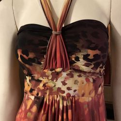 Multicolor Halter Dress 