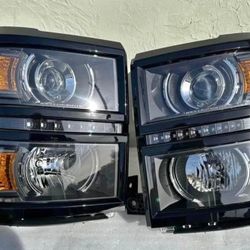 2014-2015 CHEVROLET SILVERADO PROJECTOR LED HEADLIGHTS/FAROS/LIGHTS/CALAVERAS/LUCES