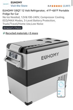 EUHOMY 59QT 12 Volt Refrigerator