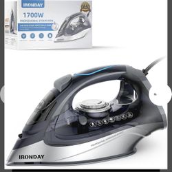 1700W Steam Iron for Clothes 20s Fast Heat-up