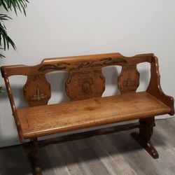 Vintage Hardrock Maple Bicentennial Bench - Standard Of Gardner Limited Edition