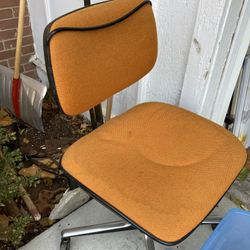 Orange vintage office chair 