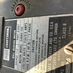 Craftsman Radial Saw