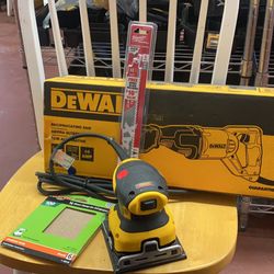 Corded Variable Speed Reciprocating Saw and sanders W/ blade & 1/4 sheet clamp sandpaper 