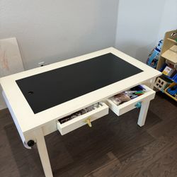 Play Table With Reversible Top And Paper Roll Holder