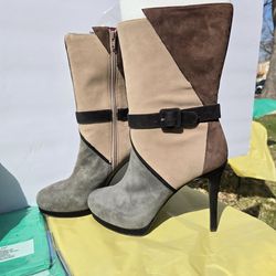 NineWest New Suede Multi boots sz 8.0