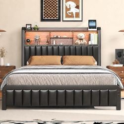New in box Queen size platform bed frame