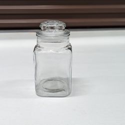 Vintage Anchor Hocking Glass Jar With Suction Seal Lid