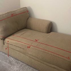 Beige Chaise Lounge (Great Condition, Sturdy)