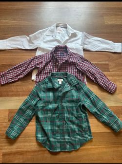 3 size 4/5T boys button up shirts