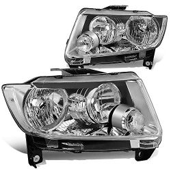 Jeep Grand Cherokee 11-13 Chrome Clear Headlights  Faros delanteros cromados transparentes para Jeep Grand Cherokee 11-13