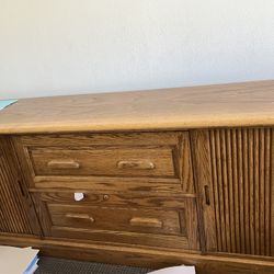 1 Oak Credenza 72”X20”X29