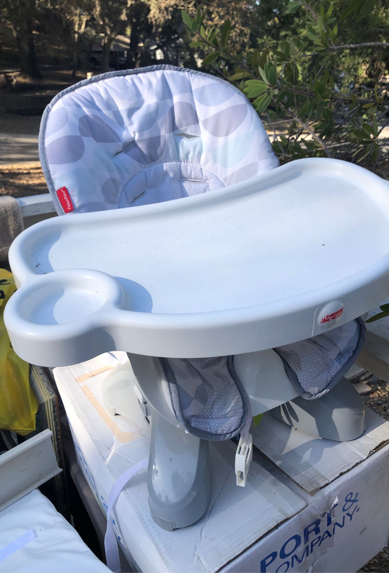 Fisher price strap to seat high chair