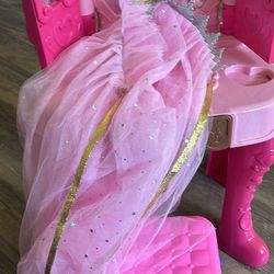 Pink princess vanity set
