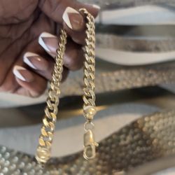 14k Gold Filled Cuban Bracelet 