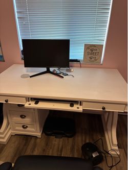 White desk