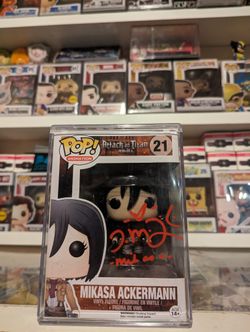 Attack On Titan Mikasa Vaulted Funko Signed.