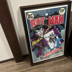 Framed Batman & Joker posters
