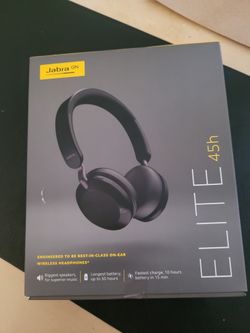 Jabra - Elite 45h Wireless On-Ear Headphones - Titanium Black