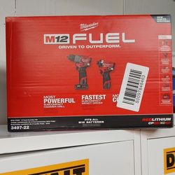 Milwaukee New M12 Fuel Tool.combo Kit