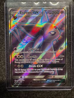 Sun & Moon Espeon GX #140/149 Ultra Rare Full Art Holo Pokémon Card - NM