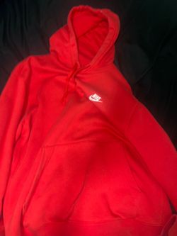 Red Nike hoodie