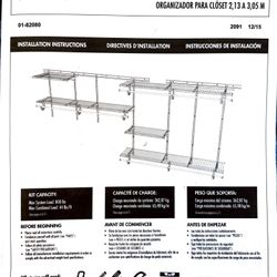 ClosetMaid ShelfTrack 7-ft to 10-ft  White Wire Closet Kit