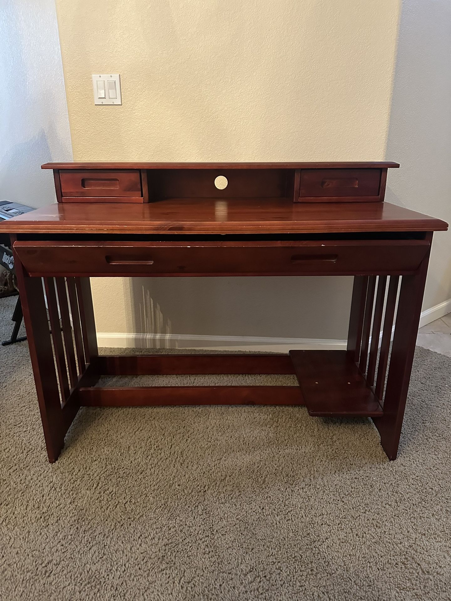 Wooden Desk With Chair