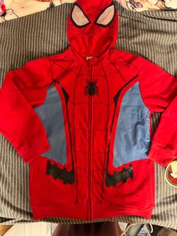 Spider-Man Kids Costume Zip-Up Hoodie Boys size L