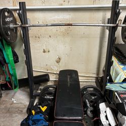 Bench Press And Barbell Rack!