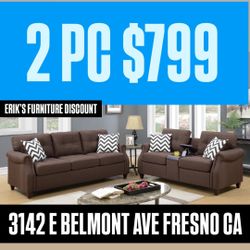 2 PIECE SOFA & LOVESEAT SET / SALAS 2 PIEZAS 