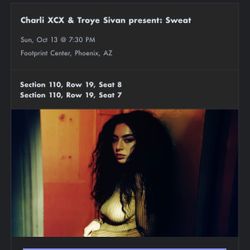 Charli XCX Sweat Tour Tickets 