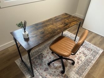 Small Office Chair, PU Leather Computer Desk Cgair