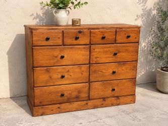 Pier 1 Imports 10 Drawer Dresser | Warm Honey Finish | Spacious Bedroom Storage