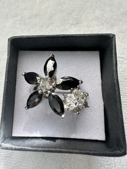 Ebony And Sparkles Ring