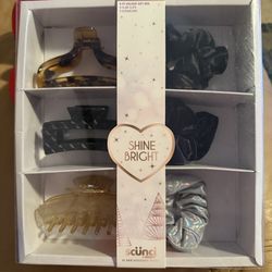 Scunci by Conair Shine Bright Hair Accessories Gift Set (6 Ct). NIB