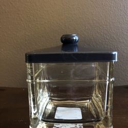 Antique Look Glass Bath Canister