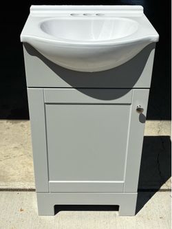 18.5" gray bathroom vanity