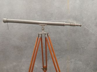 Antique 1920'S TELESCOPE & TRIPOD
5ft TALL