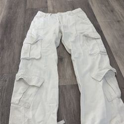 White cargo pants