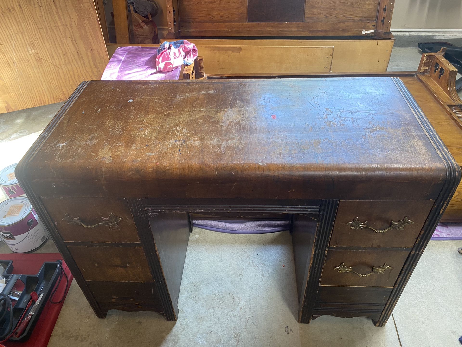 Vintage Waterfall Desk