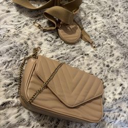 ‘Ant Expedition’ Women’s Multifunctional Purse In Set With Small Wallet. Beige Color. NEW