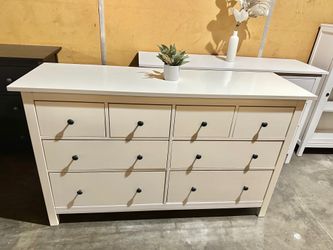 White gloss IKEA Hemnes dresser